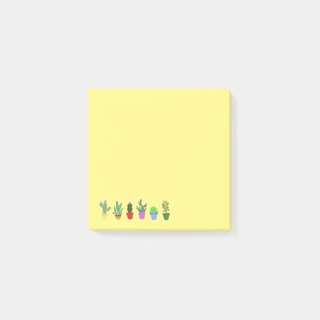Hinweise für Kakteen Post-it Klebezettel (Vorderseite)