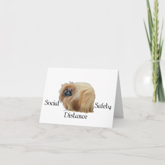 Hinweise für Pekingese Feiertagskarte (Vorderseite)