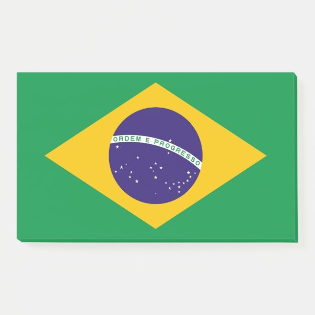 Hinweise mit der Flagge Brasiliens Post-it Klebezettel (Vorderseite)