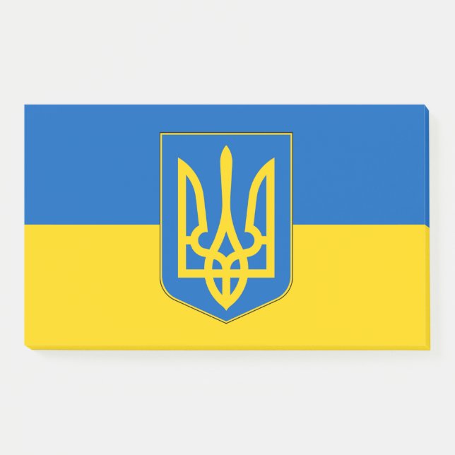 Hinweise mit der Flagge der Ukraine Post-it Klebezettel (Vorderseite)
