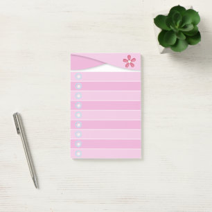 Hinweise - Rosa Post-it Klebezettel