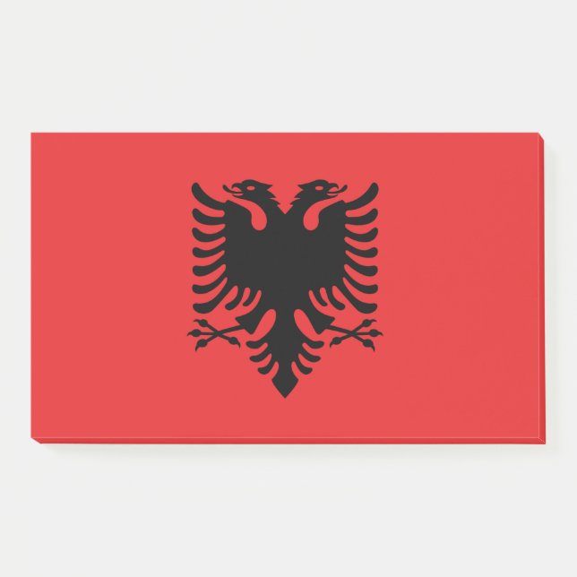 Hinweise unter der Flagge Albaniens Post-it Klebezettel (Vorderseite)
