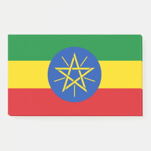 Hinweise unter der Flagge Äthiopiens Post-it Klebezettel