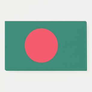 Hinweise unter der Flagge Bangladeschs Post-it Klebezettel