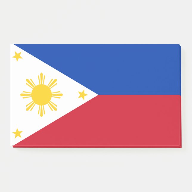 Hinweise unter der Flagge der Philippinen Post-it Klebezettel (Vorderseite)