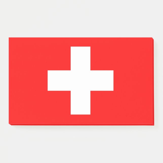 Hinweise unter der Flagge der Schweiz Post-it Klebezettel (Vorderseite)