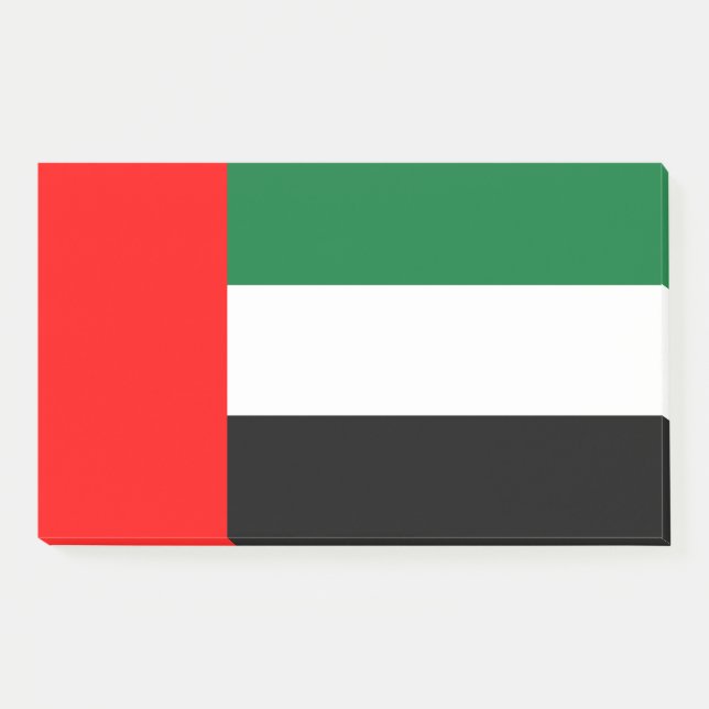 Hinweise unter der Flagge der VAE Post-it Klebezettel (Vorderseite)