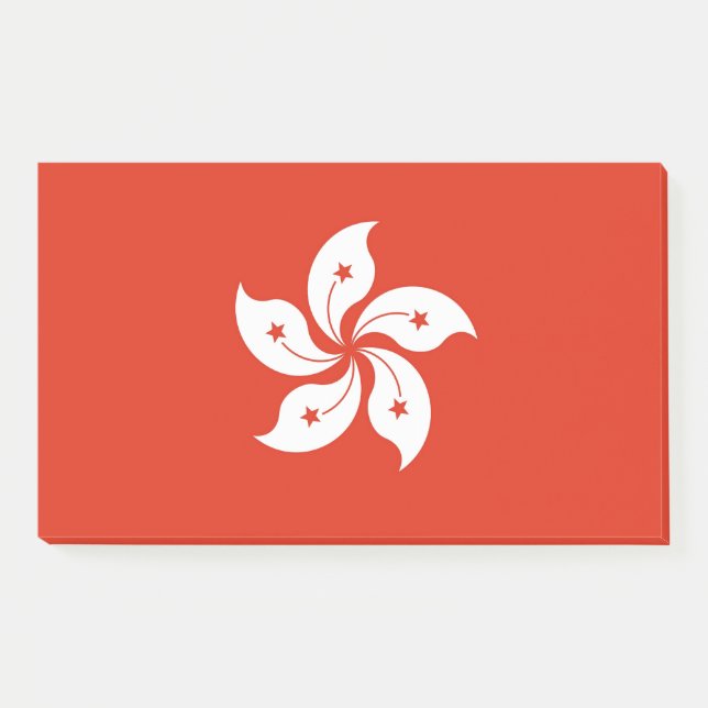Hinweise unter der Flagge Hongkongs Post-it Klebezettel (Vorderseite)