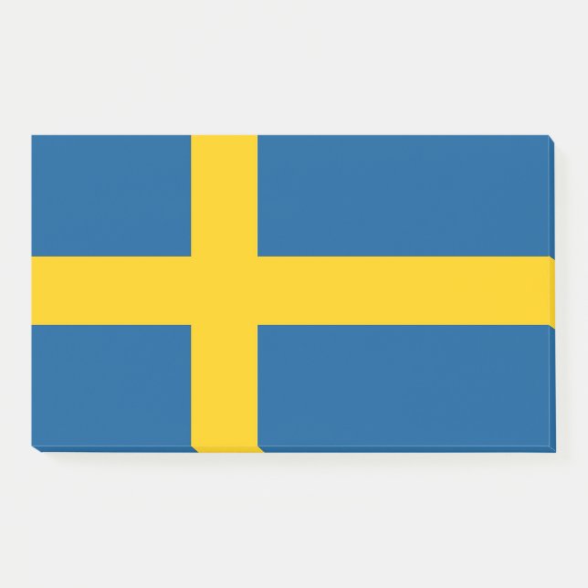 Hinweise unter der Flagge Schwedens Post-it Klebezettel (Vorderseite)