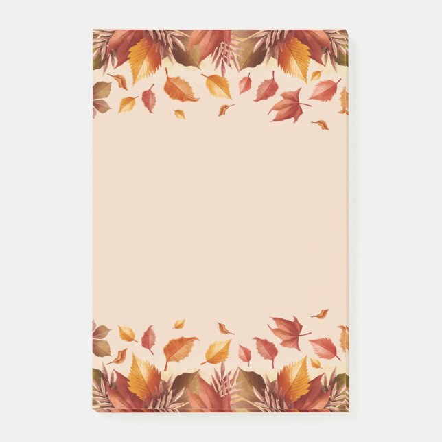 Hinweise zu Blätter von Herbstfarben Post-it Klebezettel (Vorderseite)