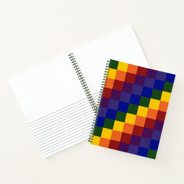 Hinweise zu kontrollierten Regenbogenfarben Notizbuch (Innenseite)