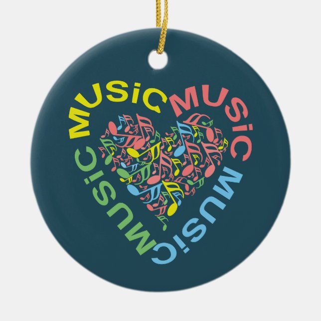 Hinweise zu Musiktexten Keramik Ornament (Vorne)