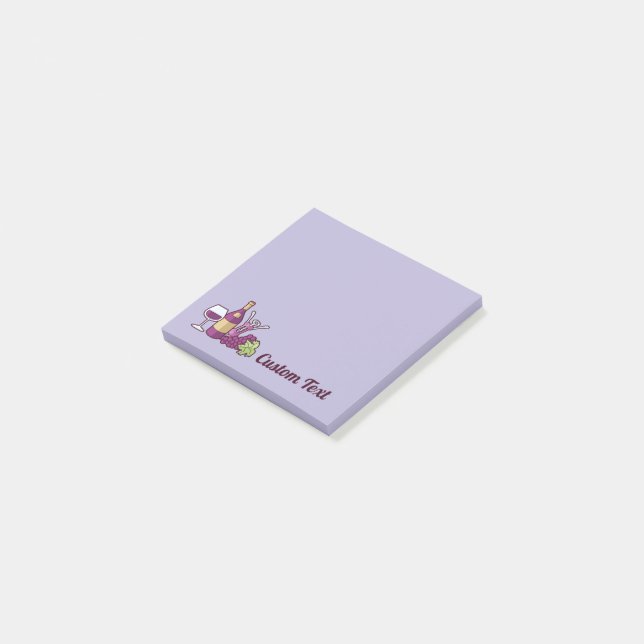 Hinweise zu Rotem Wein Post-it Klebezettel (angewinkelt)