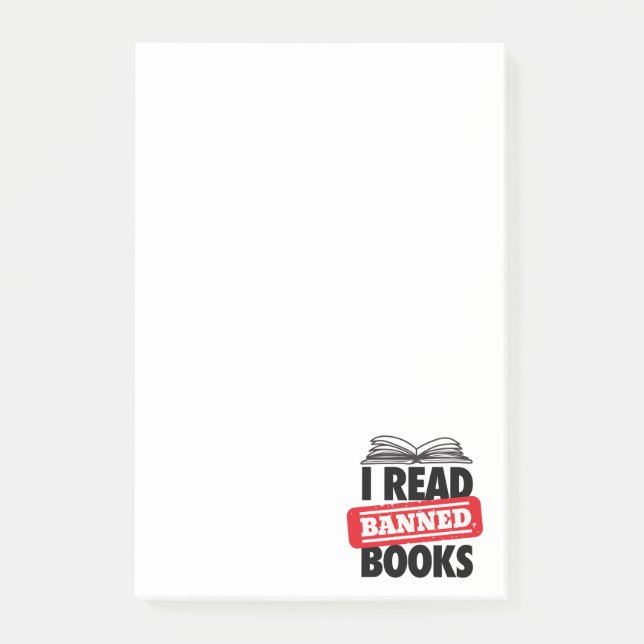 Hinweise zu verbotenen Büchern lesen Post-it Klebezettel (Vorderseite)