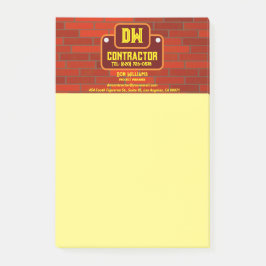Hinweise zum Auftragnehmer Post-it Klebezettel
