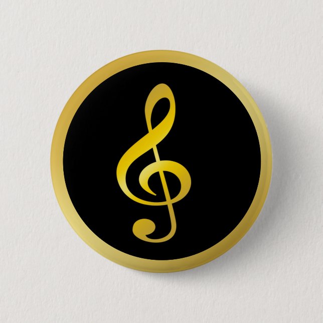 Hinweise zum Clef-Symbol für Gold Black Music Button (Vorderseite)