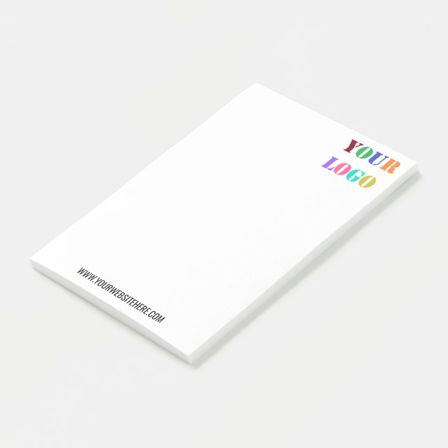 Hinweise zum Firmenlogo und Text-Business Post-it Klebezettel (angewinkelt)