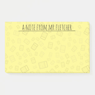 Hinweise zum personalisierten Berechnungsmuster Post-it Klebezettel