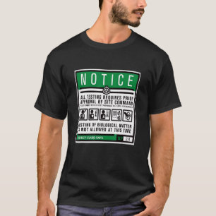 Hinweise zum sicheren Testen von Scp Foundation T-Shirt