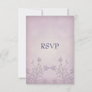 Hinweise zur Hochzeits-RSVP Purple Mist Floral RSVP Karte