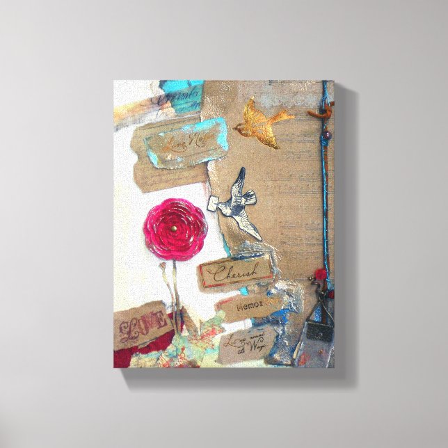 Hinweise zur Mixed Media Liebe Leinwanddruck (Vorderseite)
