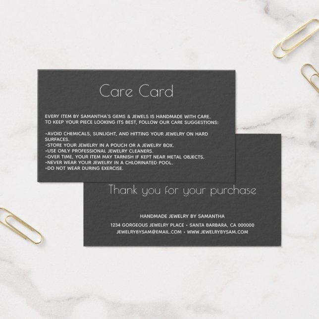 Hinweise zur Schmuckkarte mit Logo Grau (Büro)