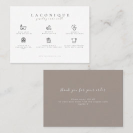  Hinweise zur Schmuckpflege | Earring Care Visitenkarte