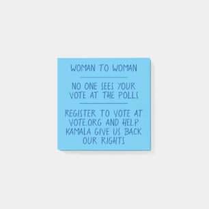 Hinweise zur weiblichen Stimmabgabe Post-it Klebezettel