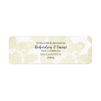 Hinweistext für das Hochzeitspaar. Weiße Blüte