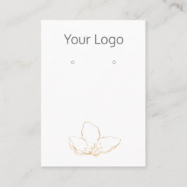 Hinzufügen der Gold Floral Earring-Grafikkarte für Visitenkarte