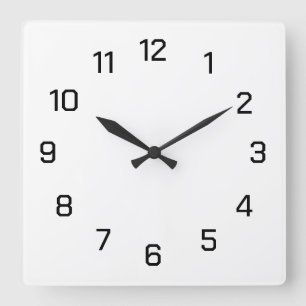 Hinzufügen der Hintergrundsäulenhalterung Quadratische Wanduhr