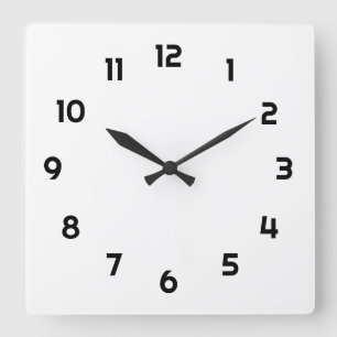 Hinzufügen der Hintergrundsäulenhalterung Quadratische Wanduhr