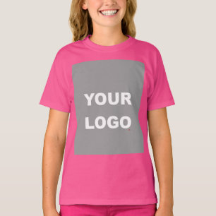 Hinzufügen des Foto Bild-Logo-Rosa T-Shirt