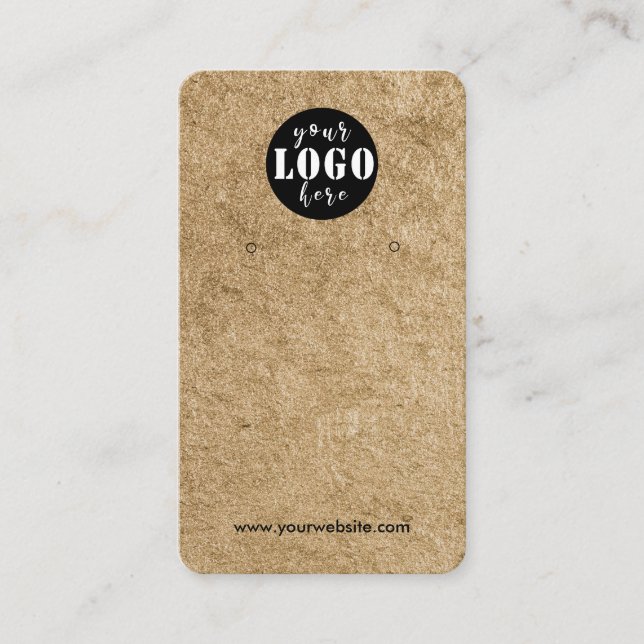 Hinzufügen des Logos Einfache Kraft-Papier-Ohranze Visitenkarte (Vorderseite)