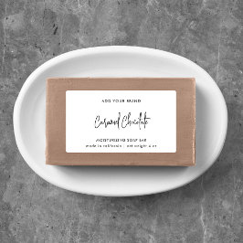 Hinzufügen des Markennamens "Modernes Skript"-Mini Etiketten