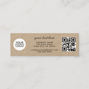 Hinzufügen des QR-Codes für das Logo, Werbeaktion Mini Visitenkarte