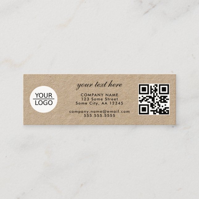 Hinzufügen des QR-Codes für das Logo, Werbeaktion  Mini Visitenkarte (Vorderseite)