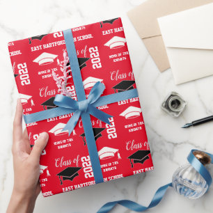 Hinzufügen des Red Abschluss Wrapper Paper zum Sc Geschenkpapier