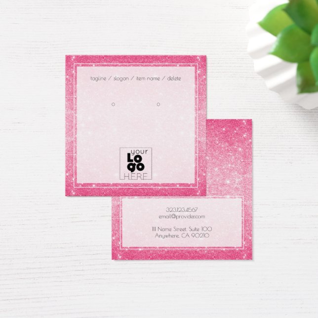 Hinzufügen einer Logo-Hot-Rosa-Glitzer-Anzeigetafe (Schreibtisch)