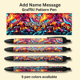 Hinzufügen einer Namensmeldung auf Graffiti-Muster Kugelschreiber