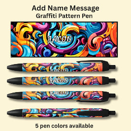 Hinzufügen einer Namensmeldung auf Graffiti-Muster Kugelschreiber