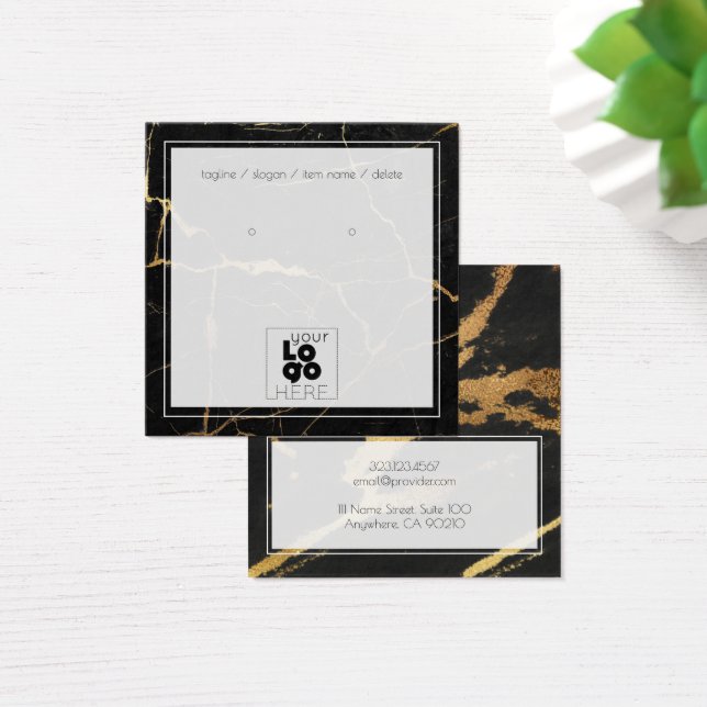 Hinzufügen einer schwarzen Gold-Marmor-Werbekarte  (Schreibtisch)