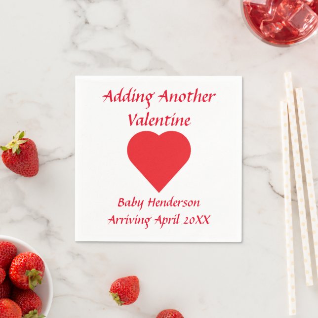 Hinzufügen eines anderen Valentins Serviette (Beispiel)