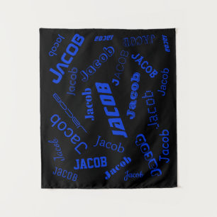 Hinzufügen eines beliebigen Namens oder Worts Bl Wandteppich