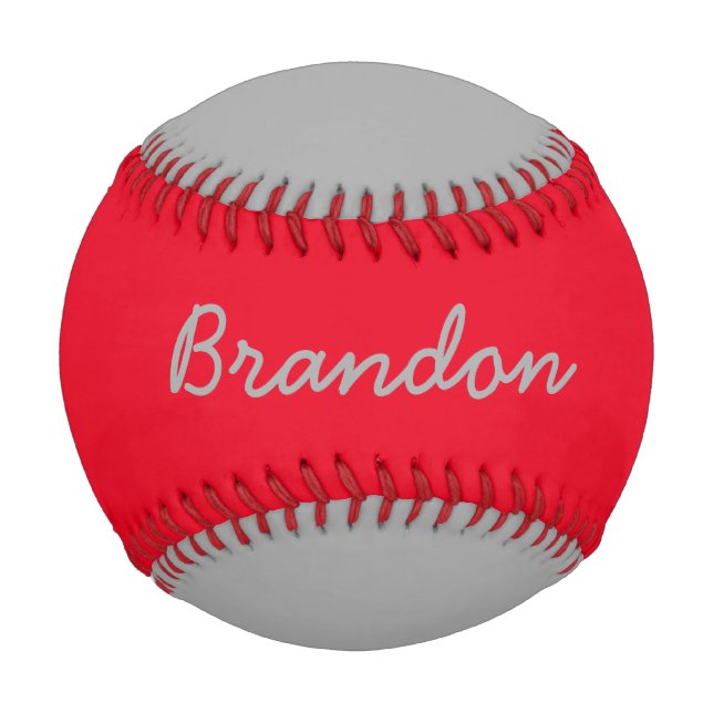 Hinzufügen eines benutzerdefinierten grauen und ro baseball (Vorderseite)