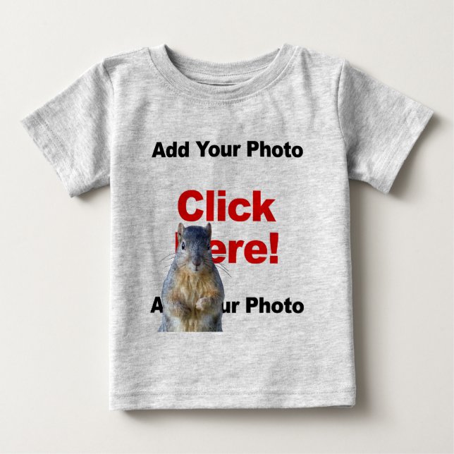 Hinzufügen eines Eichhörnchens Baby T-shirt (Vorderseite)