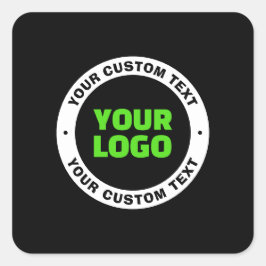 Hinzufügen eines eigenen Firmenlogos oder Hochlade Quadratischer Aufkleber