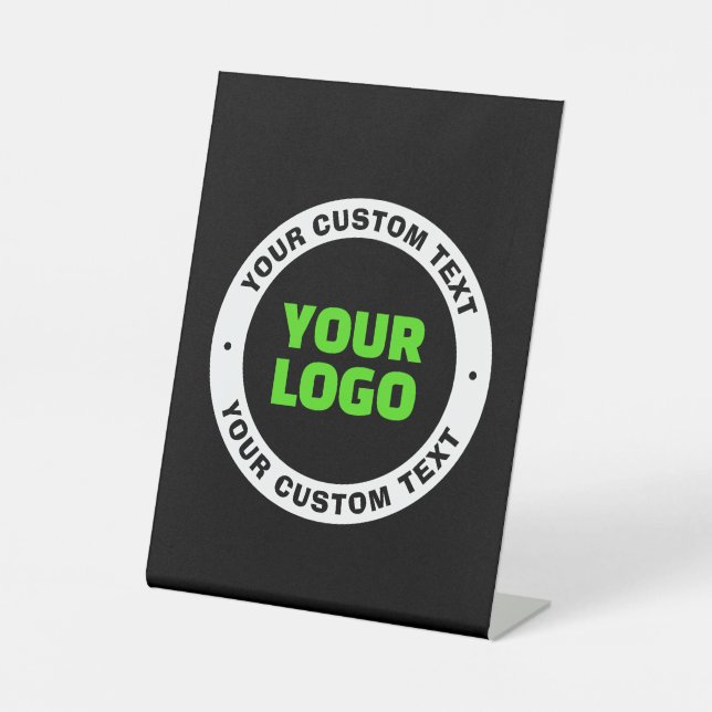 Hinzufügen eines eigenen Firmenlogos oder Hochlade Sockelschild (Vorderseite)