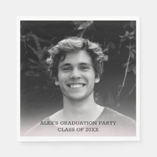 Hinzufügen eines eigenen Foto Graduation Party-Pap Serviette
