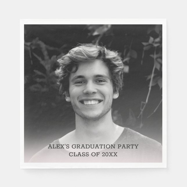 Hinzufügen eines eigenen Foto Graduation Party-Pap Serviette (Vorderseite)